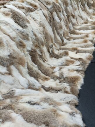 Real Rabbit fur blanket throw natural color, Home warmer