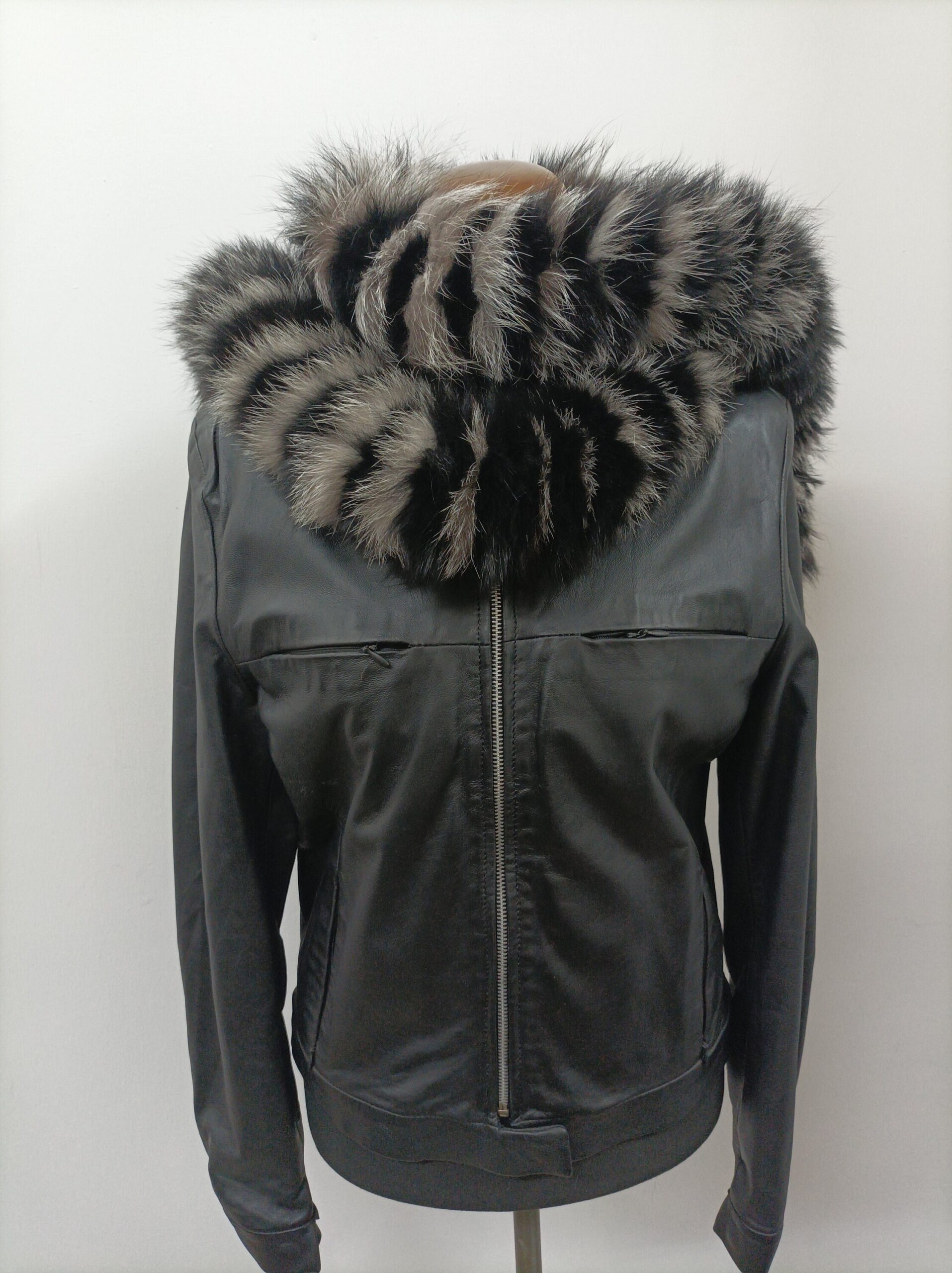 Scarf fur,fur fox silver and black color, long scarf fluffy and thick quality. - Image 5
