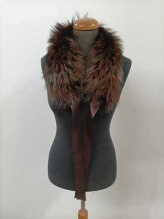 Real Fox Fur Collar: Brown Winter Coat Accessory