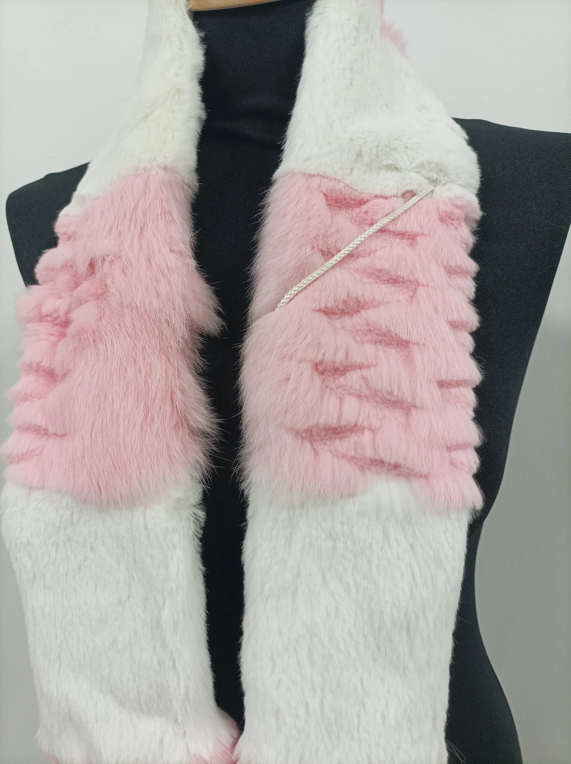 Multicolor Rabbit Fur Scarf: Winter Neck Warmer - Image 2