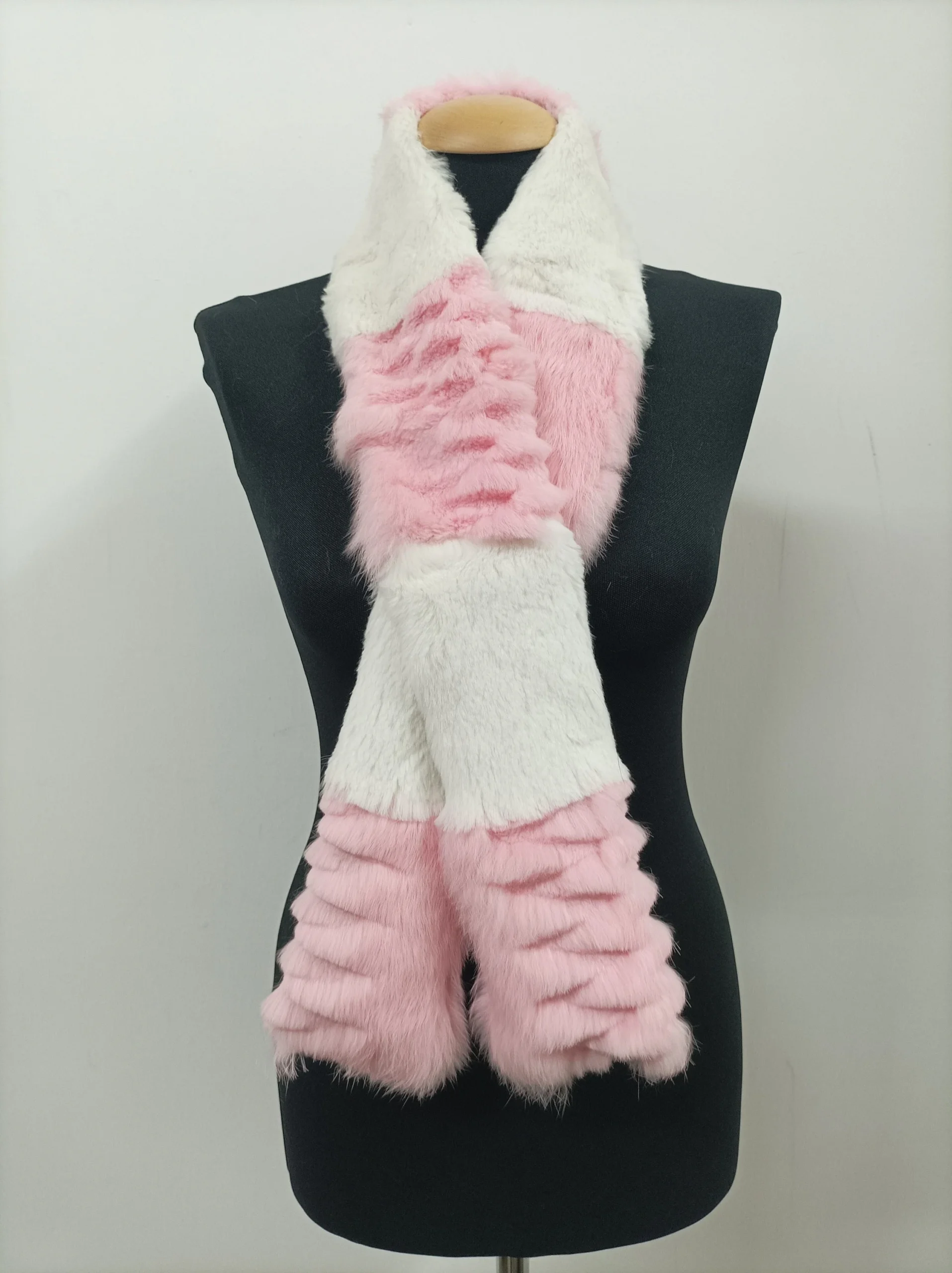 Multicolor Rabbit Fur Scarf: Winter Neck Warmer - Image 3