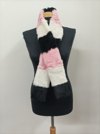 Multicolor Rabbit Fur Scarf: Winter Neck Warmer