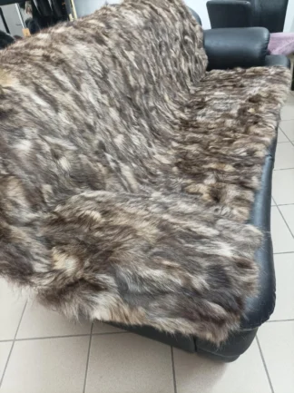 Real Finn Raccoon Fur Blanket: Natural Home Warmer