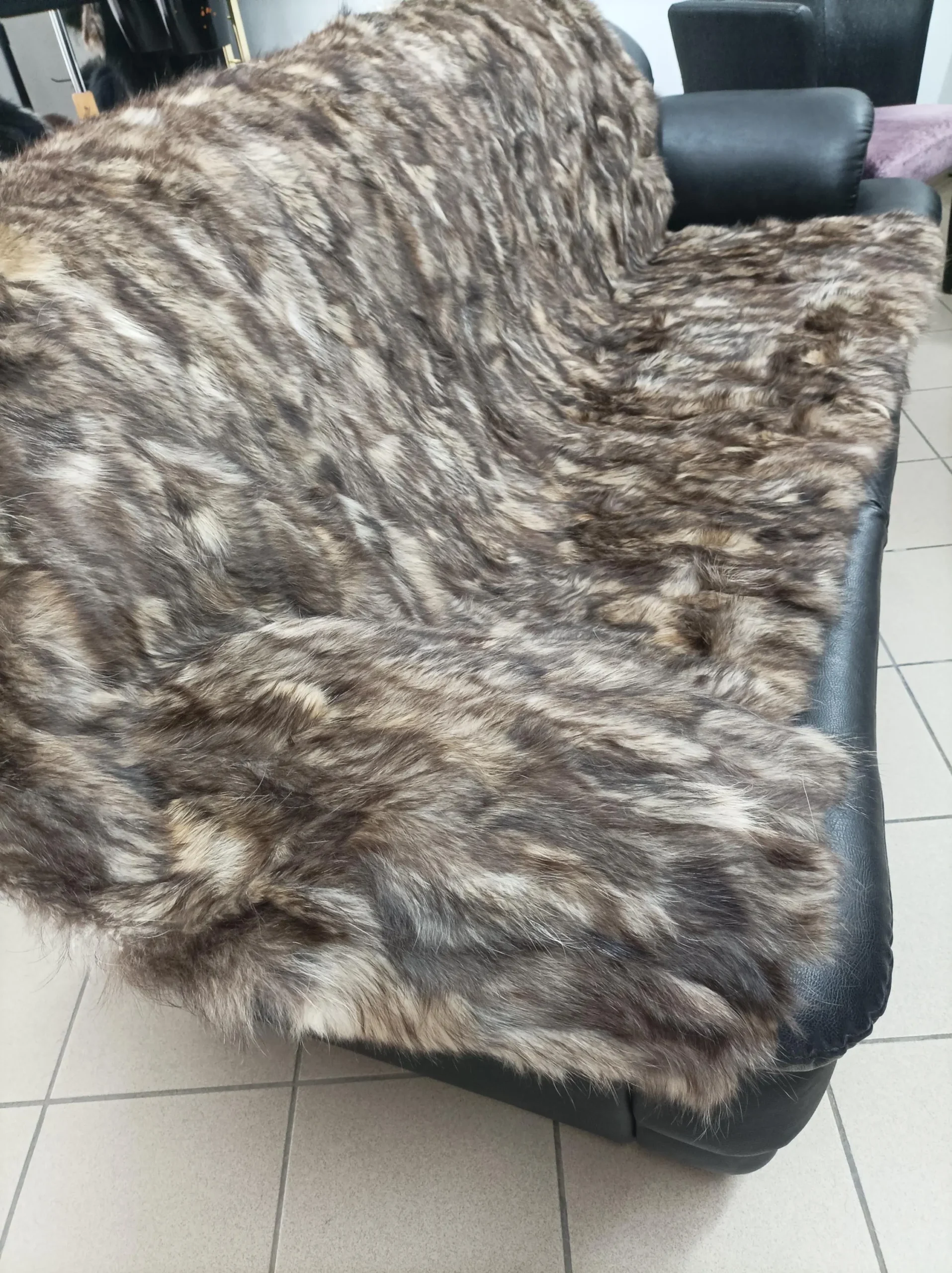 Real Finn Raccoon Fur Blanket: Natural Home Warmer