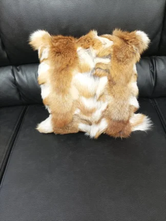 Real  fox fur pillow ,natural color, Home warmer