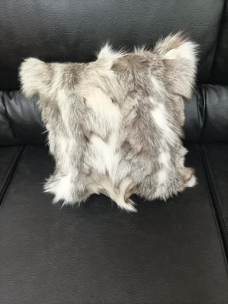 Real  fox fur pillow ,natural color, Home warmer