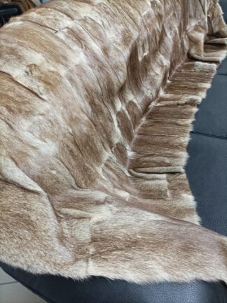 Real Murmel Fur Blanket Throw: Gold Home Warmer
