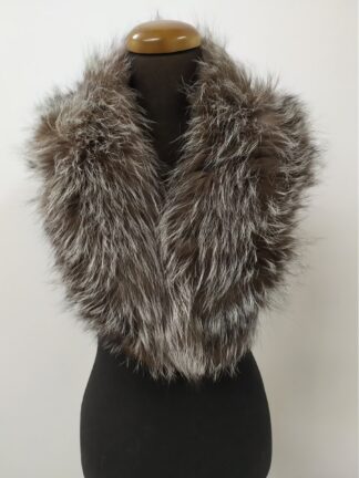 Fur collar,Fox high quality fur collar Silver and brown color,real fur scarf, coat winter accessories