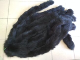 Fur black Finn raccoon fluffy stripes trims diy crafts use it collar, scarf, hood.