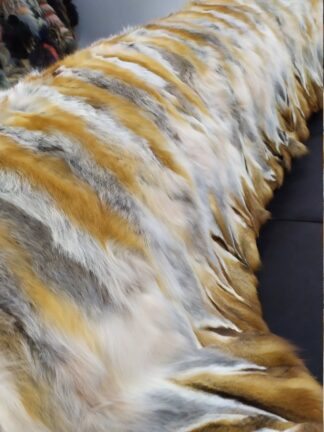 Real Canadian Fox fur blanket throw natural color, Home warmer