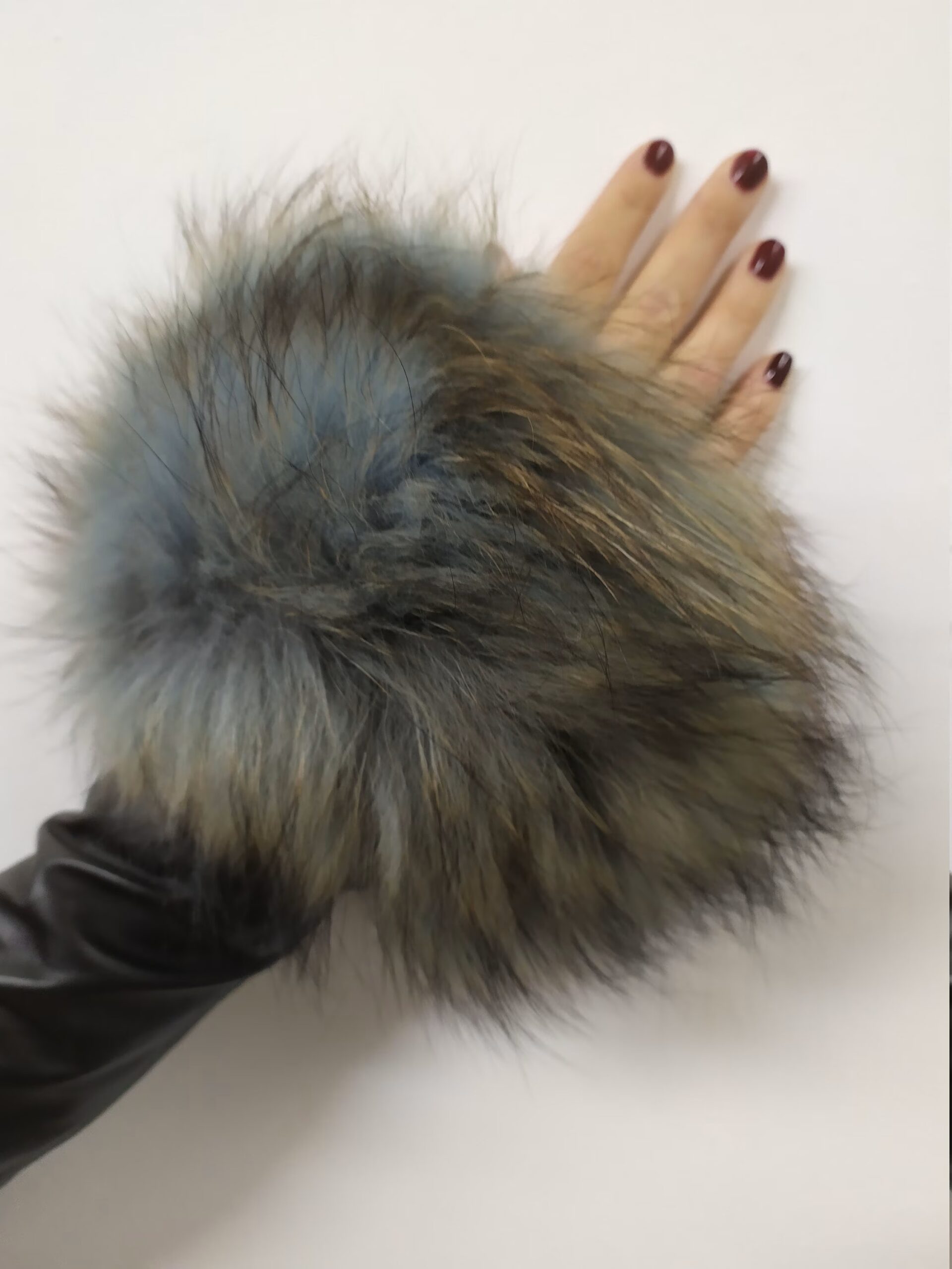 Real Fur Finn Raccoon cuffs with elastic on top/ Winter accessories - Image 2