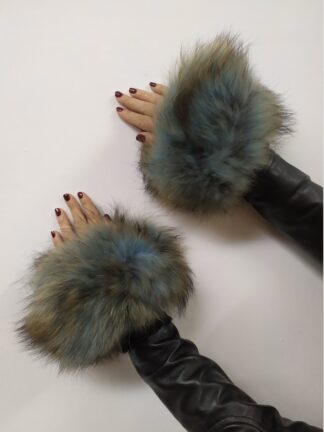 Real Fur  Finn Raccoon cuffs with elastic on top/ Winter accessories
