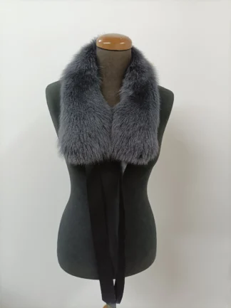 Fur collar, Fox high quality fur collar gray color, coat winter accessories