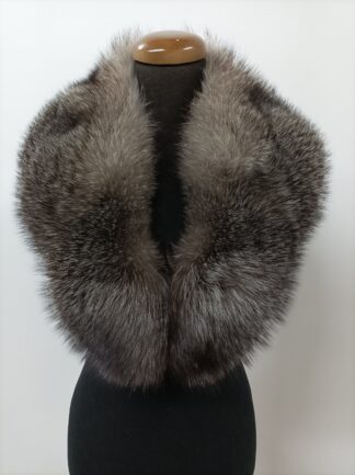 Fur collar, fox fur collar, silver and brown color,realFur collar , coat winter accessories