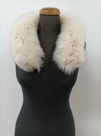 Fur hood trim, real fox hood trim, fur collar, Ecru color, fox fur hood trim, fur scarf.