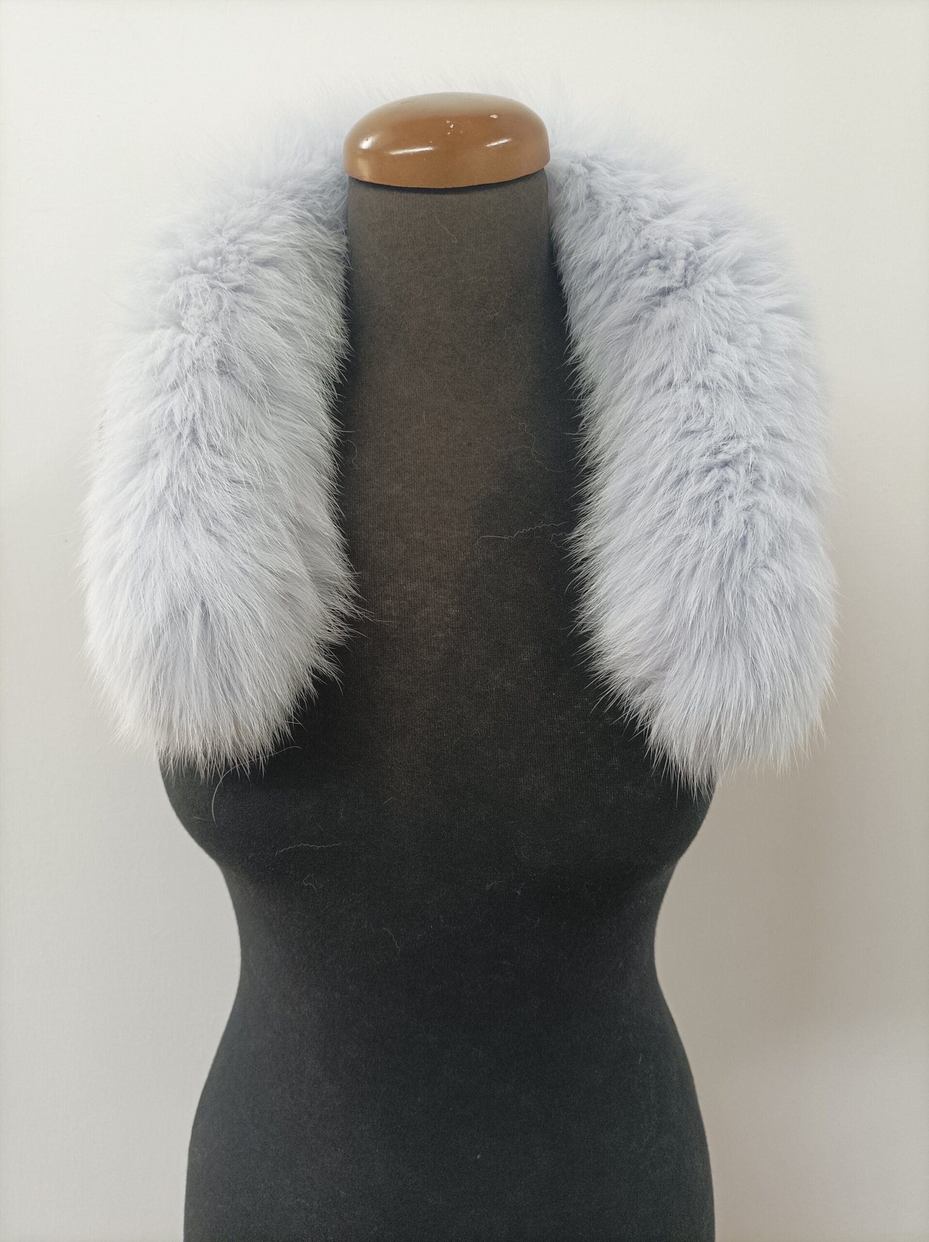 Fur hood trim, real fox hood trim, fur collar, light color of the sky, fox fur hood trim, fur scarf. - Image 2