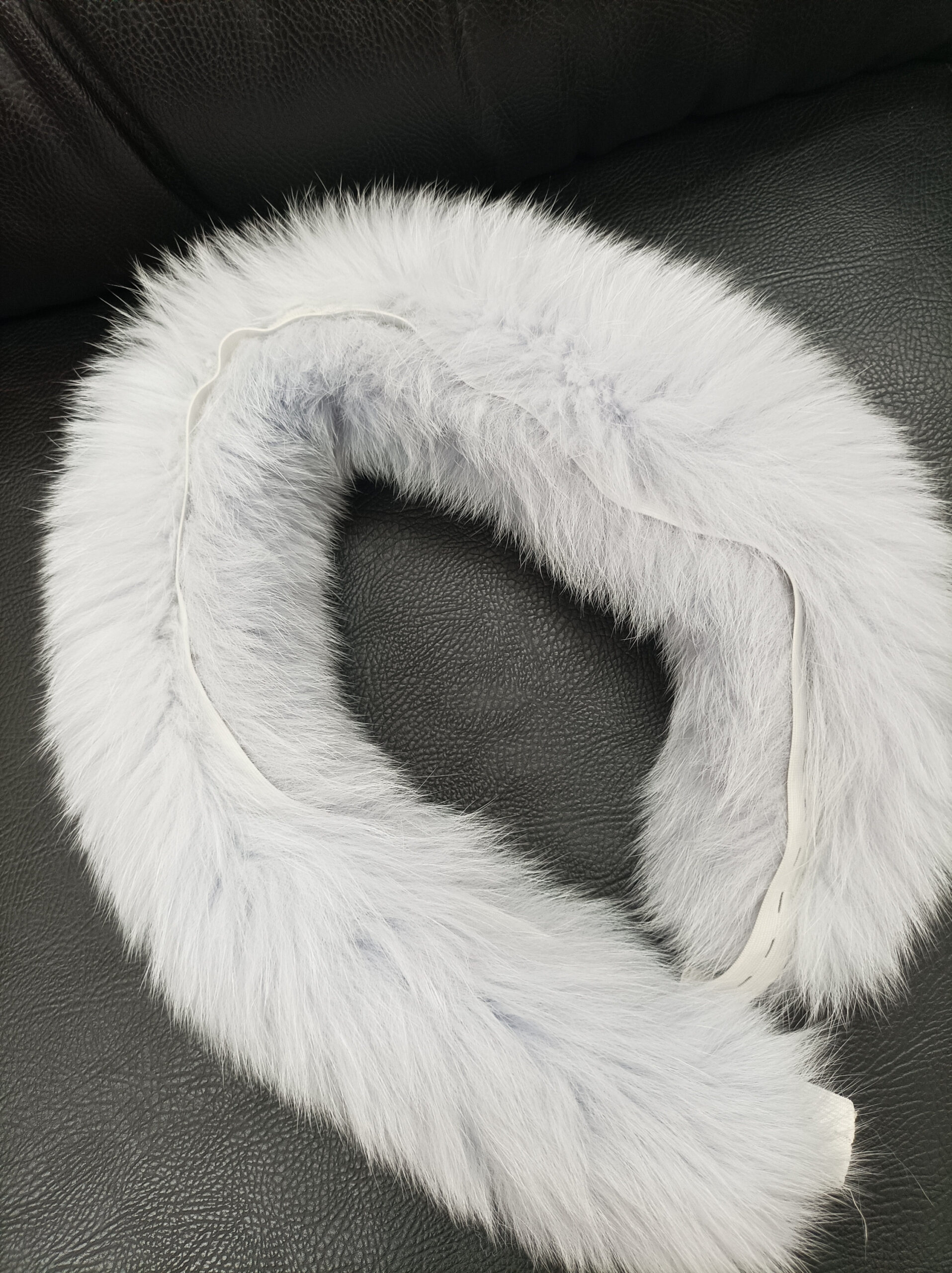 Fur hood trim, real fox hood trim, fur collar, light color of the sky, fox fur hood trim, fur scarf. - Image 4