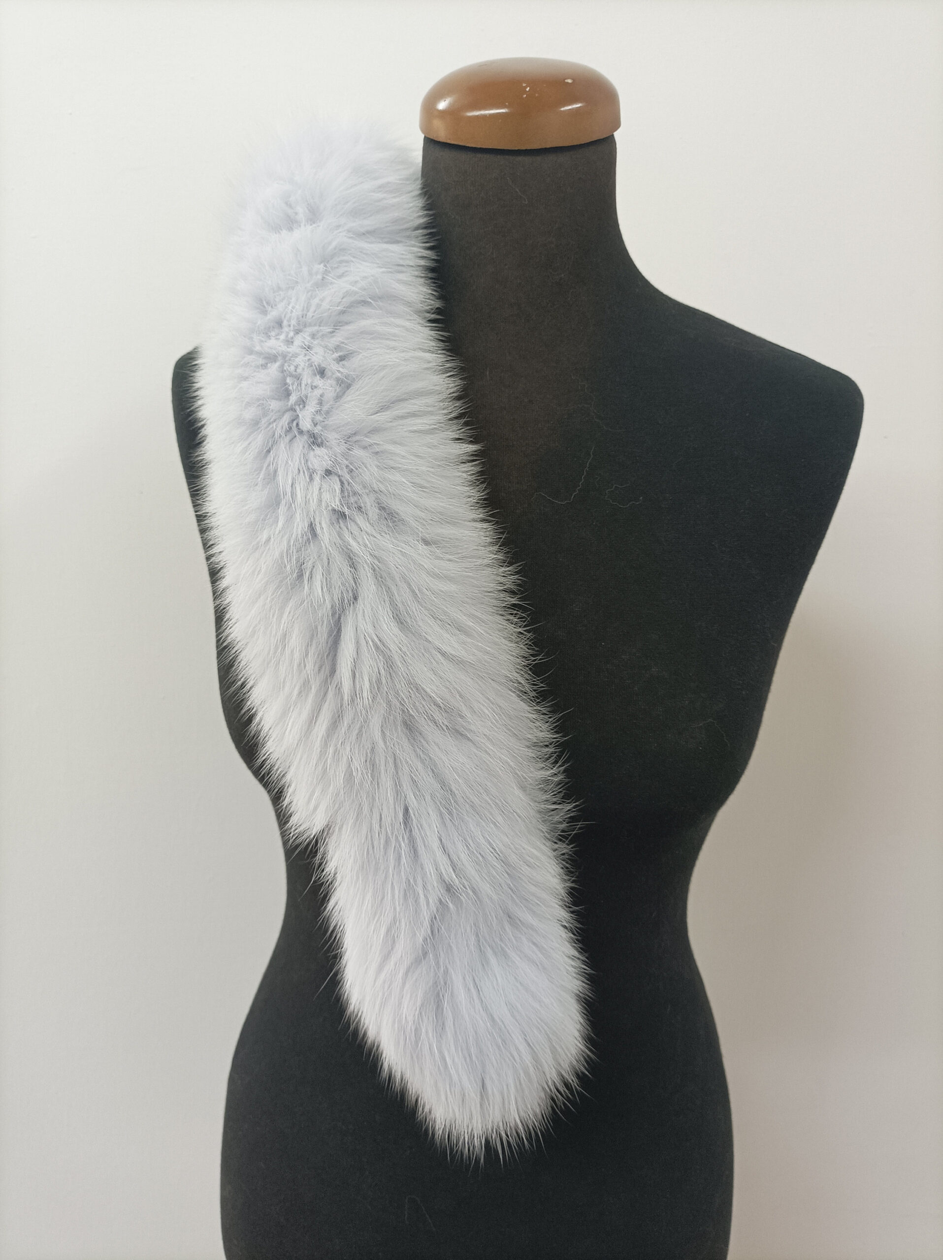 Fur hood trim, real fox hood trim, fur collar, light color of the sky, fox fur hood trim, fur scarf. - Image 5