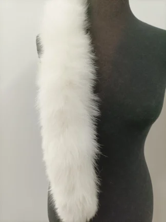 Fur hood trim, real fox hood trim, fur collar, white color, fox fur hood trim, fur scarf.