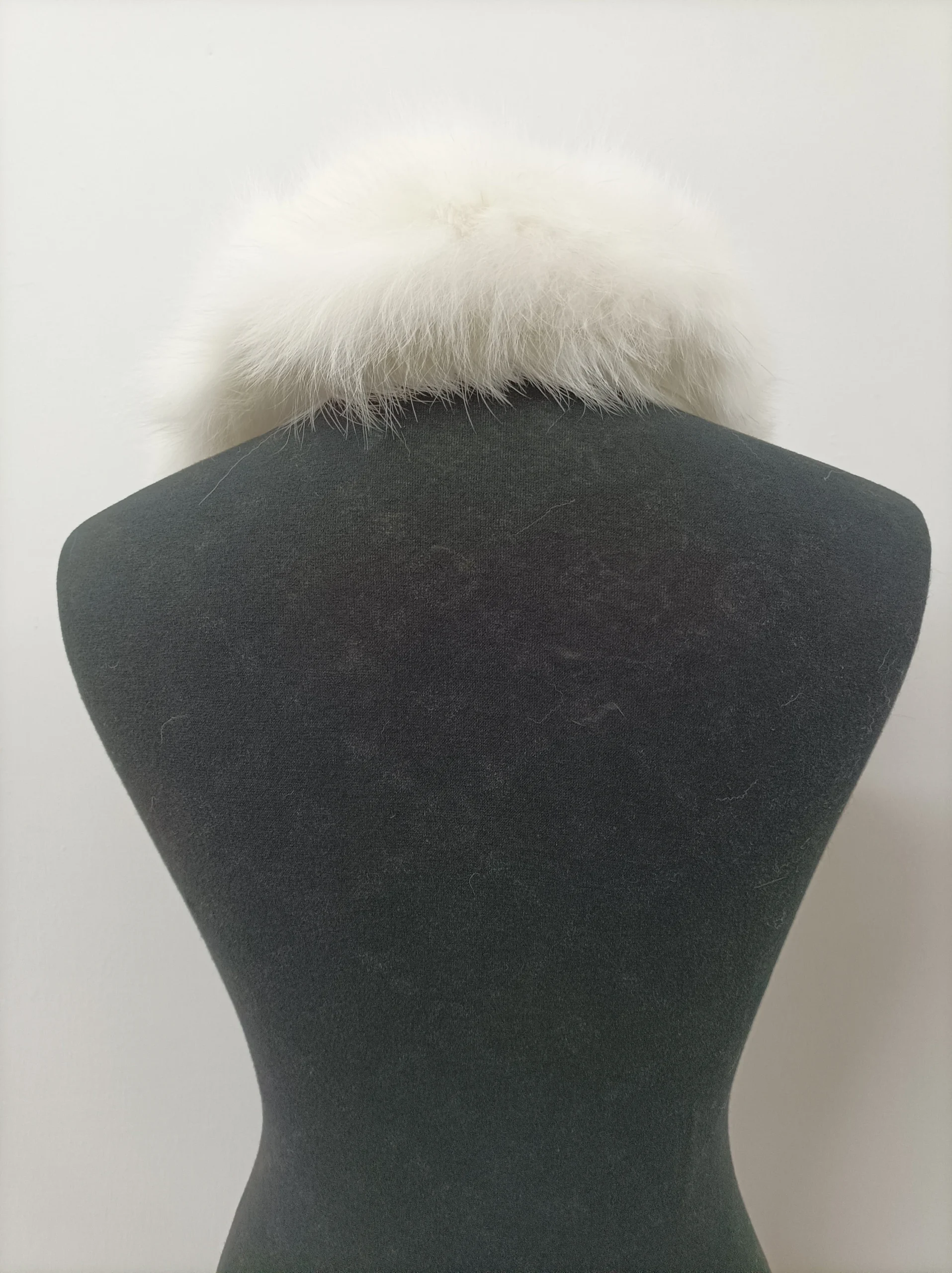 Fur hood trim, real fox hood trim, fur collar, white color, fox fur hood trim, fur scarf. - Image 5
