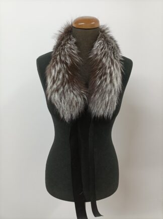 Fur collar,fox high quality fur fox collar silver brown color, coat winter accessories