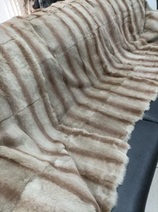 Real Rabbit fur shorn  blanket throw, Home warmer