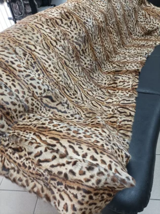 Real Rabbit fur blanket throw Leopar, Home warmer
