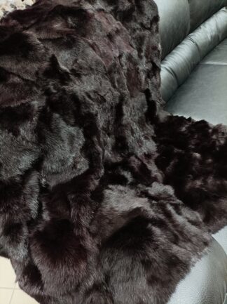 Real Rabbit fur blanket throw, Home warmer