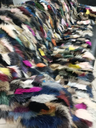 Real Finn raccoon and coyote fur blanket throw ,multicolor, Home warmer