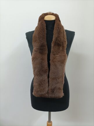 Brown Rabbit Fur Scarf: Winter Neck Warmer