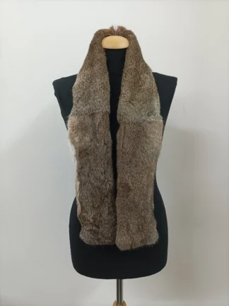 Natural Rabbit Fur Scarf: Unisex Winter Accessory