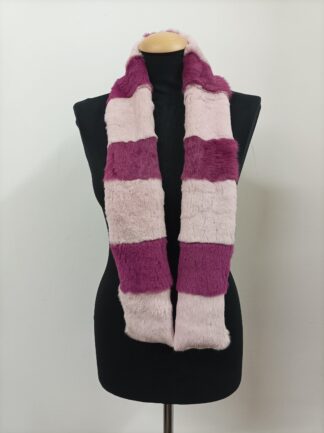 Multicolor Rabbit Fur Scarf: Unisex Winter Accessory