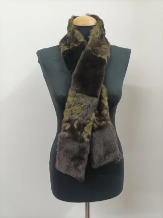 Multicolor Rabbit Fur Scarf: Unisex Winter Accessory