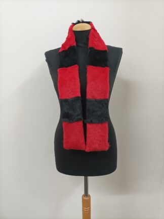 Multicolor Rabbit Fur Scarf: Unisex Winter Accessory