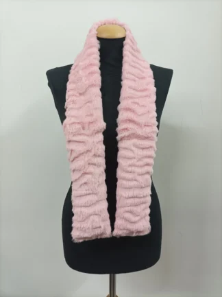 Pink Rabbit Fur Scarf: Winter Neck Warmer