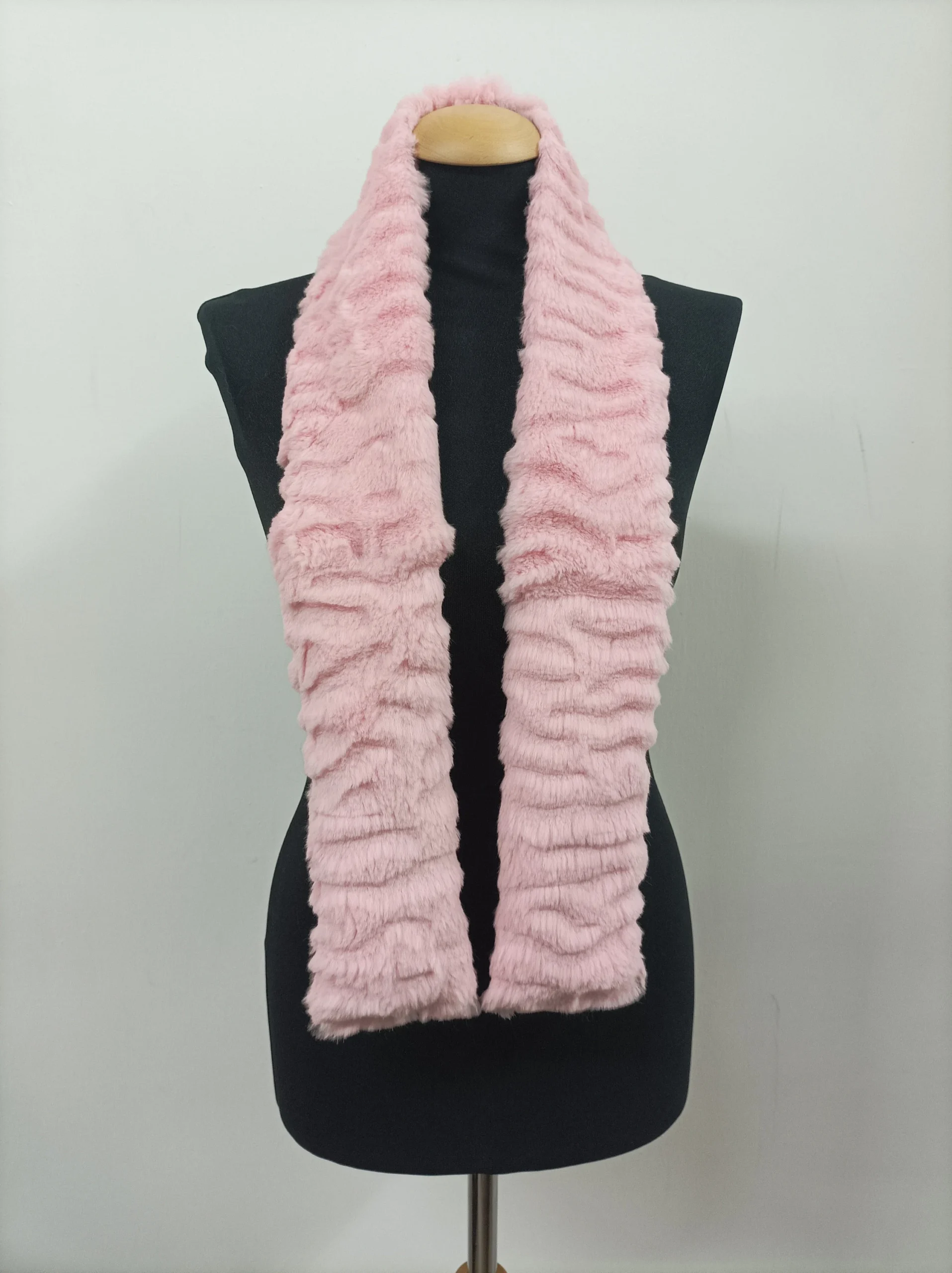 Pink Rabbit Fur Scarf: Winter Neck Warmer