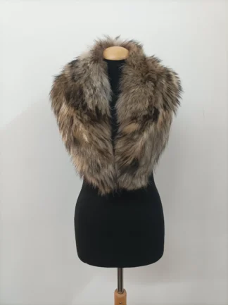 Fur collar, Fin raccoon fur collar, Real fur collar, natural collor