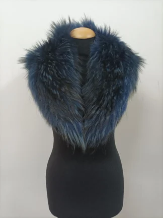 Blue Finn Raccoon Fur Collar: Winter Coat Accessory