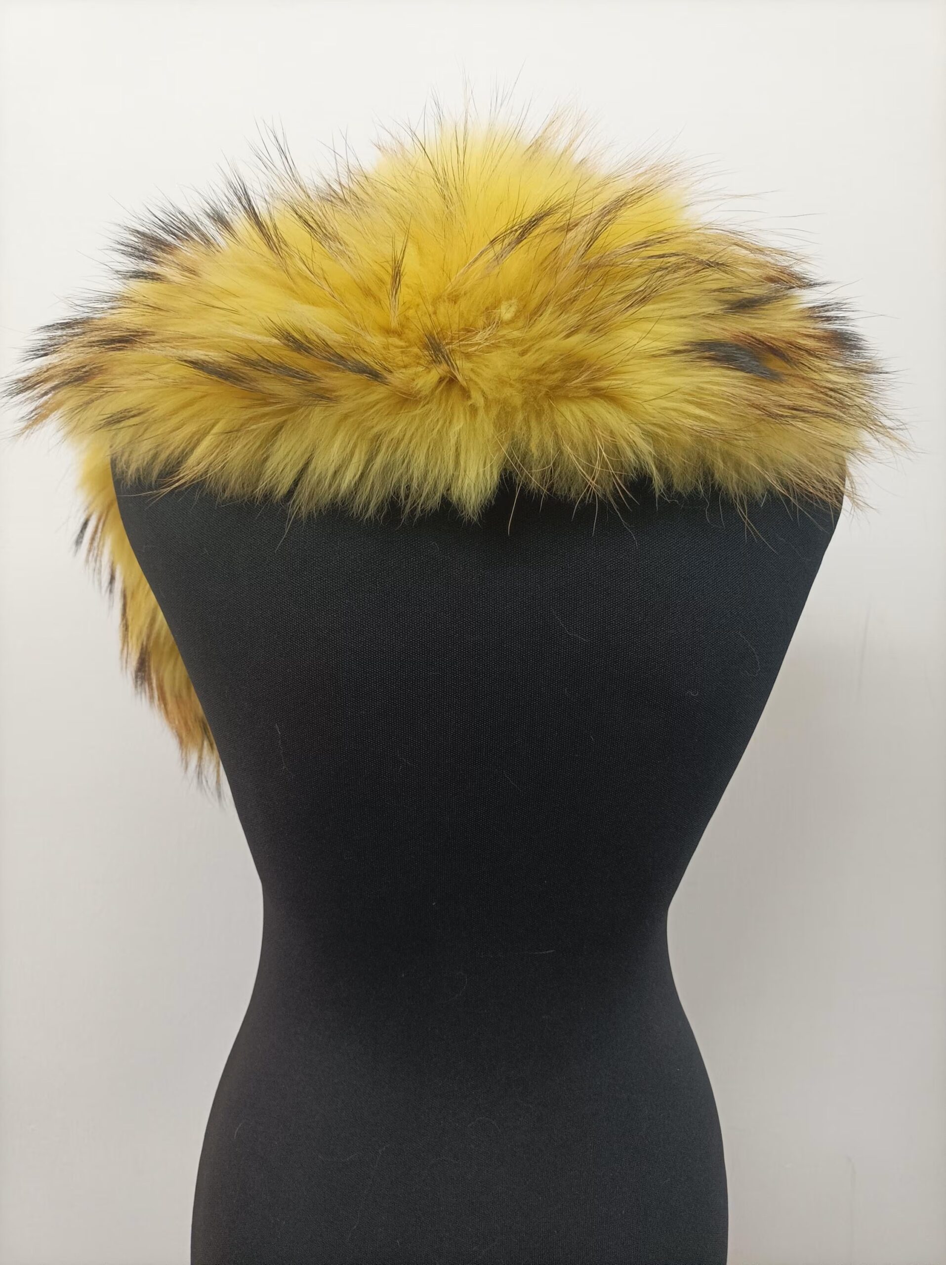 Yellow Finn Raccoon Fur Collar: Winter Coat Accessory - Image 7