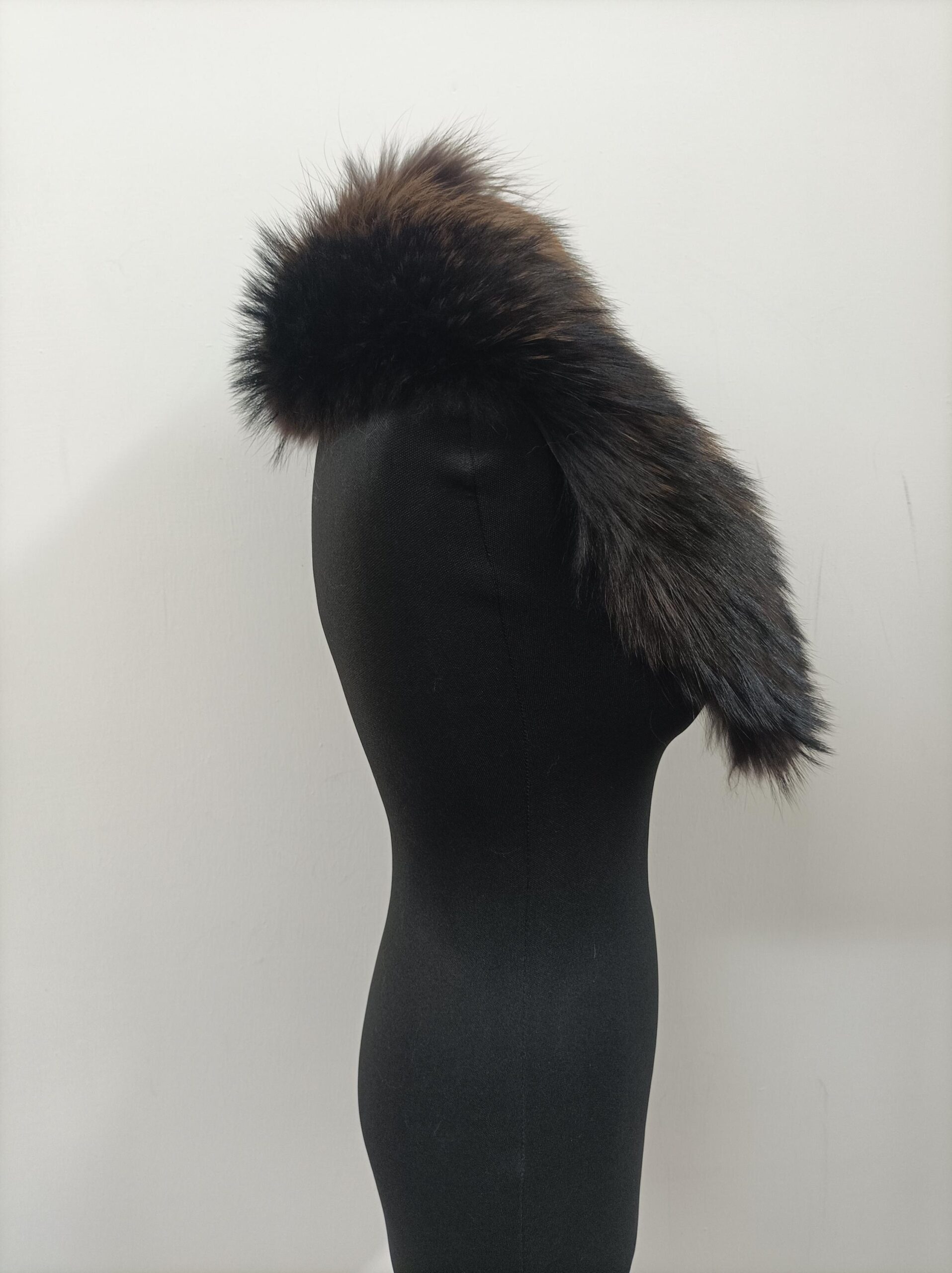 Fur collar, Fin raccoon fur collar, Real fur collar, brown collor - Image 4