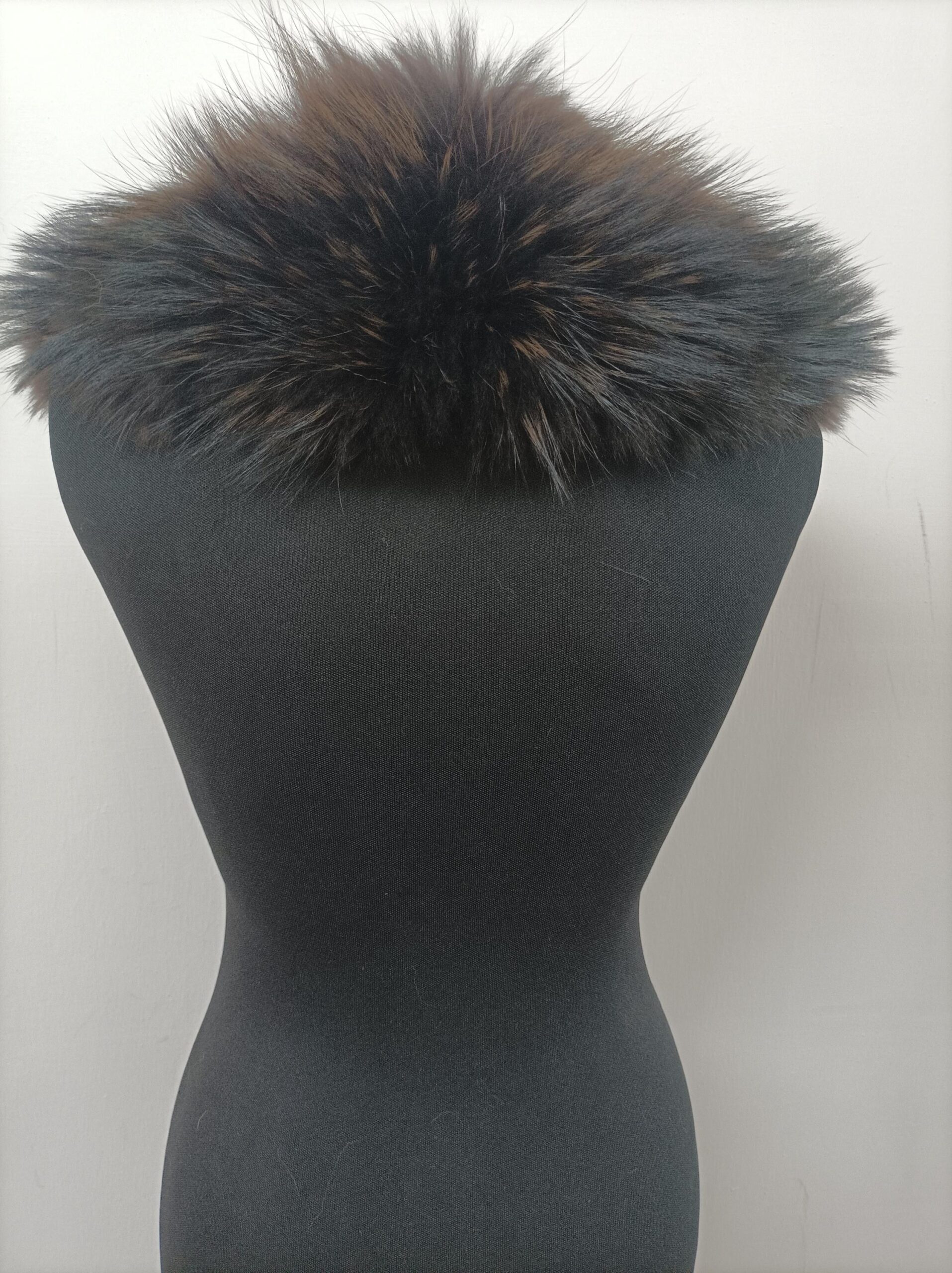 Fur collar, Fin raccoon fur collar, Real fur collar, brown collor - Image 2