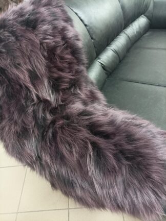 Real Fox Fur Blanket Throw - Soft Home Warmer (115x45cm)