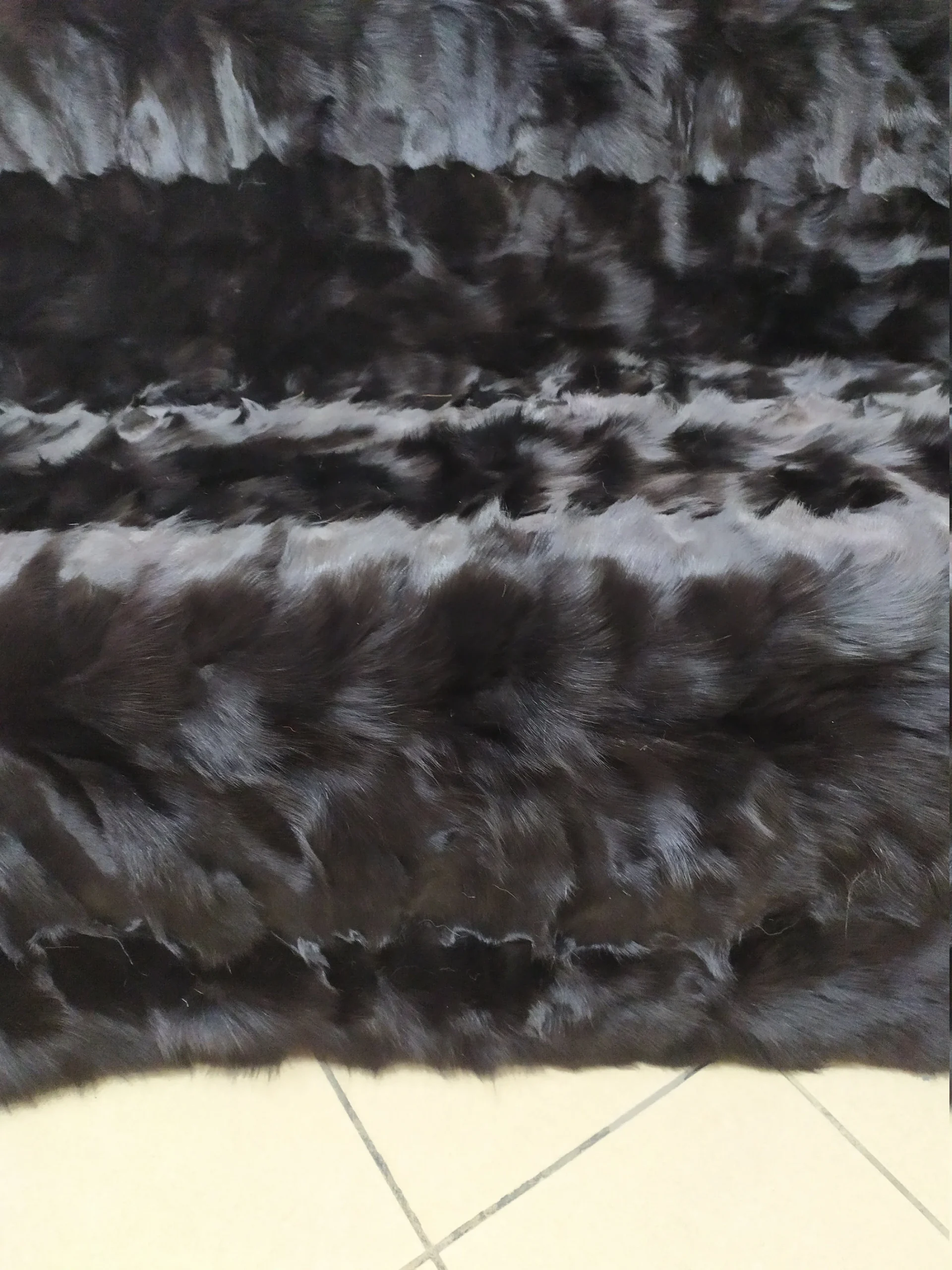 Real Fox fur blanket throw black, Home warmer - Image 4