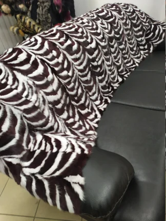 Real Mink fur blanket throw multicolor, Home warmer