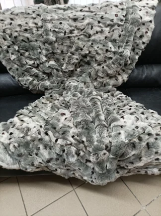 Luxury Real  Rex rabbit throw blanket