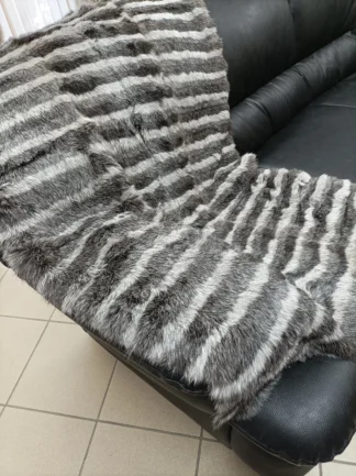 Real Rabbit fur blanket throw, Home warmer