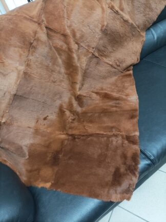 Real Rabbit fur blanket throw keramidi color, Home warmer