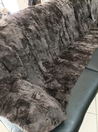 Real Kastorino fur blanket throw brown color, Home warmer