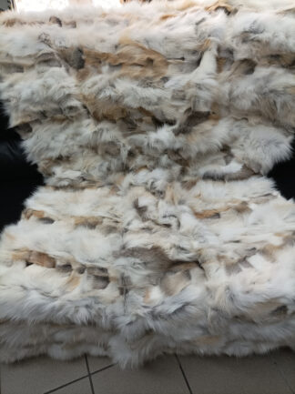 Fur blanket, real fox throw ,golden color, Home warmer