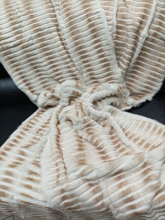 Real Rabbit fur shorn with patterns blanket throw, Home warmer